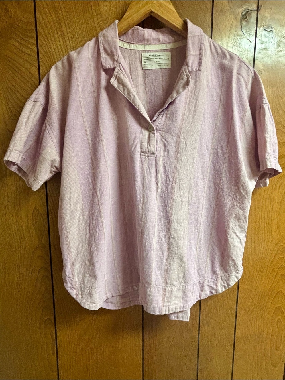 REI cooperative Short Sleeve Linen-Blend shirt